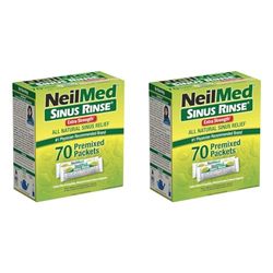 NeilMed's Sinus Rinse Extra Strength Pre-Mixed Hypertonic Packets, 70 Count (Pack of 2)