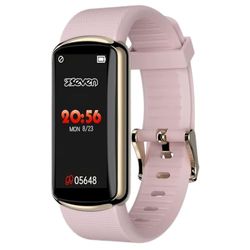 Seven S. p. a. A. Smartwatch Seven - Montre Homme Femme Garçon - Montre Fitness Étanche IP68, Podomètre, Moniteur Sommeil, Notifications Appels et Appels, Appareil GPS, Rose, Taglia Unica, Polyester