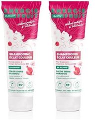 ENERGIE FRUIT | Shampoing sans Sulfate | Fleur de cerisier & vinaigre de framboise BIO| Cheveux Colorés & Méchés | Vegan | 250 ml (Lot de 2)