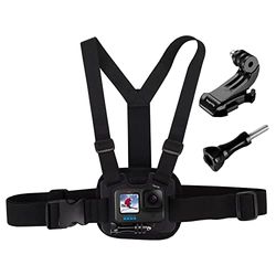 Suptig Borstbevestiging, verstelbare borstband, ademend materiaal voor Gopro Hero 12 Hero 11 Hero 10 Hero 9 Hero 8 Hero 7 Hero 5 Hero 4 Hero 3, AKASO, DJI osmo en meer actiecamera's (zwart)