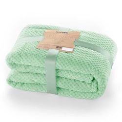 DecoKing Henry knuffeldeken van 220 x 240 cm, pepermunt, deken, microvezel, woondeken, sprei, fleece, zacht, behaaglijk, Scandinavische stijl, mint