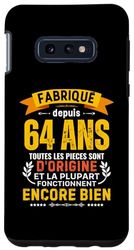 Coque pour Galaxy S10e 64 Ans Anniversaire Cadeau Rigolo Homme Femme 64ème Anniv