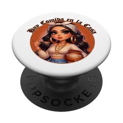 La Mama Mas Chula Madre Latina Chicana Girls Mexicana Chibi PopSockets PopGrip Adhesivo