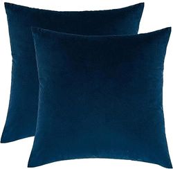 RECYCO fodera per cuscino decorativo velluto blu navy 45x45