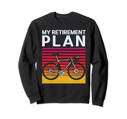 Il mio piano pensionistico Funny Bike Riding Rider Ritirato Felpa