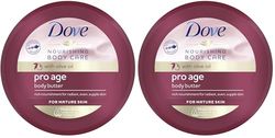 Dove Nourishing Body Care Pro Age Body Butter, 250 ml, packaging may vary (Pack of 2)
