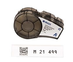 Brady Nylon Cloth Label Tape for Label Printer M211 & M210 - Self Adhesive Nylon Fabric Tape - Waterproof Tape Printer Labels - Black on White (19.05mm x 4.88m) - M21-750-499