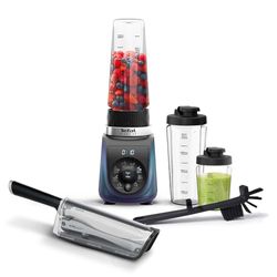 Tefal Ultimate Kitchen Health Bundle, Blend Up Personal Blender + Eversharp Chef Knife, 2 Bottles, Integrated Sharpener, Durable Blades, 8 Auto-programs, Auto-Clean program, Smoothies, Hummus, Shakes
