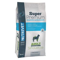 NUTRIVET - Super Premium - Silhouette - Crocchette senza grano - Cane in sovrappeso - Ricco di proteine animali - 15 kg