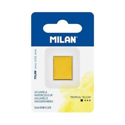 MILAN® Recambio de acuarela en formato de medio godet, amarillo tropical