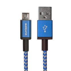 Sakura SS5414 USB Kabel, 1 m, Svart, Blå