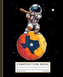 Texas 1965 Houston City Space Dabbing Astronaut Composition Book