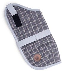 Petface Signature ruitpatroon gewatteerde hondenjas, 30 cm, grijs