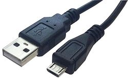 Pro Signal PSG91155 USB A Male to Micro B Male High Retention Lead, 1 m, Black