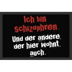 Rockbites Design Doormat, Polyamide, Black, 40 x 60 cm