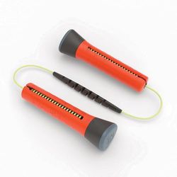 Chillafish Skibbi-springtouw, springtouw met instelbare lengte voor een van de twee kinderen, eenvoudig draaien om de lengte van 20 tot 330 cm in te stellen, met accelerator, oranje