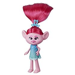 DreamWorks Trolls Stylin' Poppy Fashion Pop met afneembare jurk en haaraccessoire, geïnspireerd door Trolls World Tour, meisjes vanaf 4 jaar