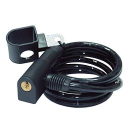 URBAN 450P Cadeado bicicleta cabo antirroubo aço entrançado ø8 mm, 150 cm, fechadura de segurança, corrente cabo anti-roubo universal capacete moto, acessórios, scooter de bicicleta elétrica, skate,