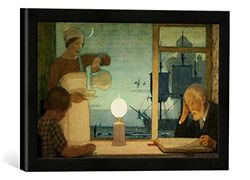 kunst für alle 'Immagine incorniciata di Frederick – Cayley Robinson The Day of Rest, c.1926, Stampata nel Quadro Immagini Fatti a Mano di Alta qualità, 40 x 30 cm, Colore: Nero Opaco