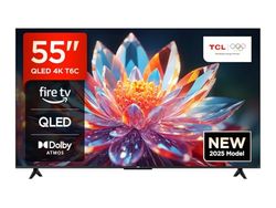 TCL 55T6C 55" QLED TV 4K HDR, FireTV (SmartTV con Dolby Vision e Atmos, HDR10+, Premi e Chiedi ad Alexa)