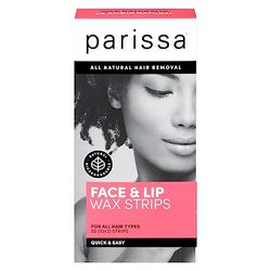 Parissa Face & Lip 20 Biodegradable Wax Strips Kit for At-Home Hair Removal with Ready-to-Use Small Wax Strips for All Hair Types