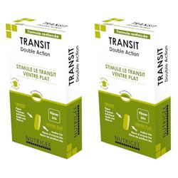 TRANSIT DOUBLE ACTION • TRANSIT et VENTRE PLAT • HAUTE CONCENTRATION EN ACTIFS NATURELS • Formule Renforcée • 30 comprimés • Fabriqué en France • Nutrigée (Lot de 2)