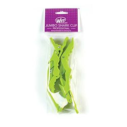 Wet Brush Jumbo Shark Clips - Lime Green By For Unisex - 2 Pc Hair Clips