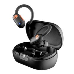 Skullcandy Écouteurs Intra-Auriculaires sans Fil Push ANC Active de, Autonomie 58 h, Imperméabilité IP67, Chargement sans Fil, Micro, Fonctionnent avec Appareils iPhone et Android - True Black/Orange