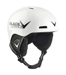 BLACK CREVICE Casque de Ski pour Enfants Stubai I Casque au Design Sportif en différentes Couleurs I Casque de Ski Anti-Chocs pour Filles & garçons I Casque de Ski (52-54, Blanc/Noir)