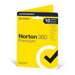 Norton 360 Premium 2024, antivirussoftware, internetbeveiliging, 10 Apparaten, 1 Jaar , Secure VPN en Password Manager, PCs, Macs, tablets en smartphones, envelop, past in de brievenbus