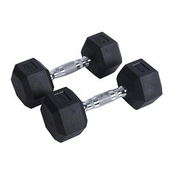 Endless Pair of 4kg (2 * 8.8 LB) Hexagon Rubber Coated Dumbbells | Black | Material: Iron and Rubber | Perfect for Bodybuilding, Fitness, Weight Lifting and Training at Home or Gym