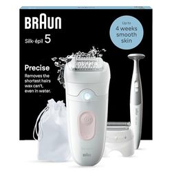 Braun Silk-épil 5 Depilatore Donna, Epilatore Elettrico Donna Per Una Epilazione Semplice, Wet & Dry, Pelle Liscia a Lungo, Con Testina Per Rasoio Donna