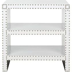 Safavieh Azeo Zijtafel 59x39x59.94 cm Wit Croc