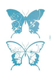 Komar Decorative Sticker FARFALLE | 50 x 70 cm | Wall Sticker, Wall Sticker, Wall Sticker, Butterflies, Flowers, Pattern, Abstract | 17017h