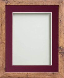 Frame Company Allington Rustic Photo Frame with Plum Mount, 6x4 for 4x3 inch, fitted with perspex