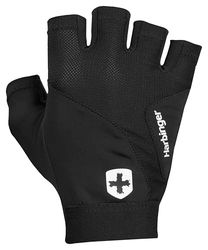 Harbinger Guantes de Levantamiento de Pesas Flexfit – 7 Piezas, Palma de Cuero, Malla Transpirable, Tiradores, Muñequera Flexible – Protección Ligera para Gimnasio y Entrenamiento, Unisex, Negro, XL