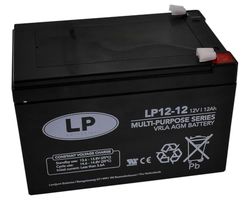 Landport LP12-12 VRLA, Batería de reserva 12Volt, 12Ah / 20hr con tecnología AGM- Adecuada para aplicaciones polivalentes, fiable y sin mantenimiento NSA LP12-12 T2