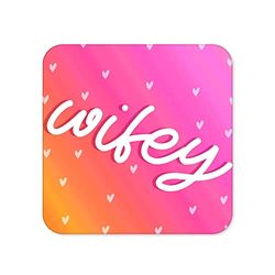 Wifey Coaster - werk vanuit huis onderzetters nieuwe baan geschenken verlaten werk geschenk baas vrouw vriendin collega plager placemat koffie koppels - CC12