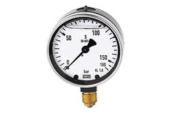 RIEGLER 102198-729 glycerinmanometer, metalen behuizing, G 1/2 onder, 0-25,0 bar, Ø 100, 1 st.