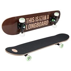 HUDORA Monopatín Harlem ABEC 7 – This is Not a Longboard – Tabla Moderna con Estampado, Multicolor – 12752