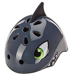Prophete Unisex Jeugd Prophete kinderfietshelm met dierenmotief: grijze haai, maat: 50-54 cm, Tüv/GS gecertificeerd, kinderfietshelm, grijs, cm EU