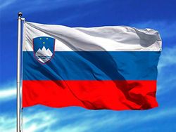 Oedim Flaga Słowenii 85 x 1,50 cm | Wzmocniona i pikowana flaga | Flaga z 2 metalowymi oczkami i wodoodpornością