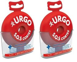 Urgo - SOS Cortes - Cinta autoadhesiva para detener el sangrado - Ideal para las situaciones de urgencia - Banda de 2,5 cm x 3 m (Paquete de 2)