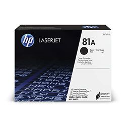 HP 81A CF281A, Cartuccia Toner Originale HP da 10500 Pagine, Compatibile con le Stampanti HP LaserJet Enterprise M606dn, M606x, M605n, M605dn, M605x, Enterprise Flow M630z, M630dn e M630f, Nero