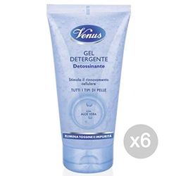 VENUS Set 6 Gel Micellare Detossinante Tubo 200 New Struccante Delicato, Multicolore, Unica