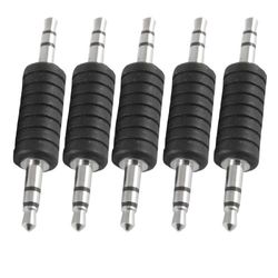 5 Pcs 3.5mm per JACk to 3.5mm Audio Male Adapter Connectors