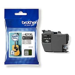 Brother LC421XLBK Cartucho original de tinta de alta capacidad para las impresoras MFCJ1010DW y DCPJ1050DW, Duración estimada: hasta 500 páginas (según ISO/IEC 24711), Negro