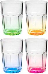 Brunner Set 4 Bicchieri Octoglass Color, 4 Unità (Confezione da 1)