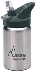 Laken Jannu Botella Térmica Acero Inoxidable 18/8 y Doble Pared de Vacío, Unisex adulto, Plateado, 350 ml