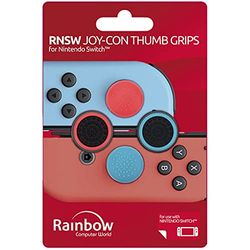 Rainbow - Rnsw Joy-Con Thumb Grips, zwart met rood en blauw (8437011575999)